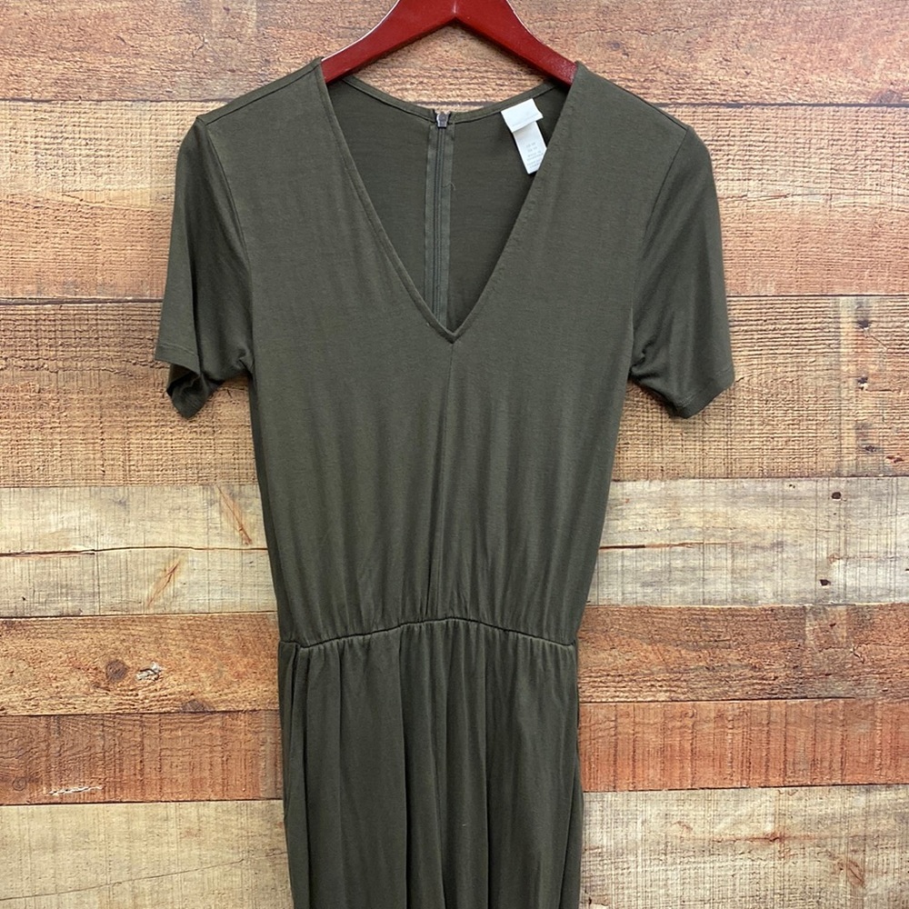 H&M Basics Olive Green Jumpsuit